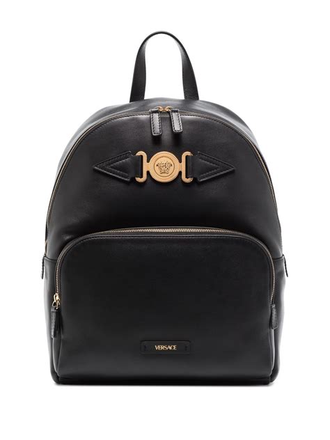 leather backpack by versace|versace free backpack.